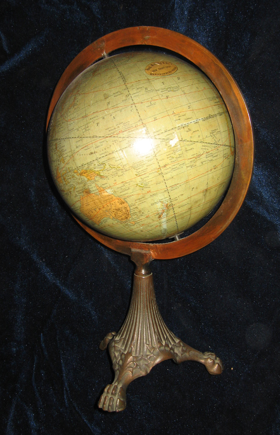 Bales 3 Miniature American Terrestrial Globe Mahogany Stand Dated May 